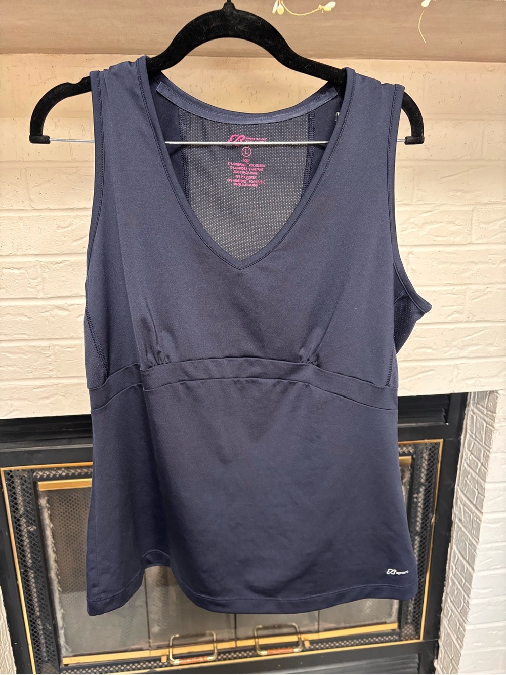 Eddie Bauer Dark Navy V-Neck Athletic Tank Top